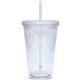 aerial view a clear/clear 20 oz large classic carnival cup, image 1 of 3