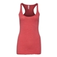 aerial view a red triblend bella + canvas - womens triblend racerback tank - colors, image 1 of 3