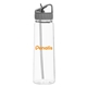 aerial view a storm gray h2go angle 30 oz tritan water bottle with flip spout handle - storm gray, image 1 of 7