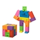 aerial view a multicolored areaware capsule cubebot small, image 1 of 2