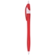 aerial view a red with white trim black refill archer 2 crown design click ballpoint pen, image 1 of 2