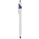 aerial view a white with blue trim blue refill archer2 pen w / colored accents ballpoint pen, image 1 of 2