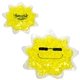 aerial view a yellow cool sun hot / cold pack, image 1 of 2
