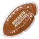 aerial view a brown/solid white football hot / cold pack, image 1 of 2