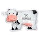 aerial view a solid white milk cow hot / cold pack, image 1 of 2