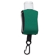 aerial view a emerald green cozy clip 1 oz moisture bead hand sanitizer with protector, image 1 of 2