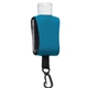 aerial view a teal cozy clip 1 oz moisture bead hand sanitizer with protector, image 1 of 2