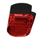 aerial view a translucent red jumbo magnetic power clip, image 1 of 2