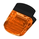 aerial view a translucent orange jumbo magnetic power clip, image 1 of 3