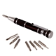 aerial view a black 8 tip screwdriver set, image 1 of 4
