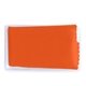 aerial view a orange 6.75x6 microfiber cloth with pouch, image 1 of 2