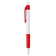 aerial view a white with red trim serrano comfort grip click pen, image 1 of 3