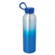 aerial view a silver with blue trim 21 oz aluminum chroma bottle, image 1 of 2
