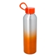 aerial view a silver with orange trim 21 oz aluminum chroma bottle, image 1 of 2