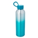 aerial view a silver with teal trim 21 oz aluminum chroma bottle, image 1 of 2