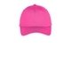 aerial view a neon pink port company(r) six - panel unstructured twill cap, image 1 of 3