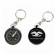 a black explorers compass keychain