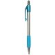 aerial view a light blue with silver barrel premium silver stylus pen w / metallic accents, image 1 of 2