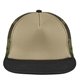 aerial view a military camo district (r) flat bill snapback trucker cap, image 1 of 2