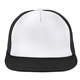 aerial view a white district (r) flat bill snapback trucker cap, image 1 of 3