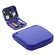 aerial view a blue travel sewing kit with 6 thread colors, image 1 of 2
