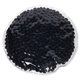 aerial view a black round aqua pearls hot / cold pack, image 1 of 2