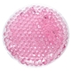 aerial view a pink round aqua pearls hot / cold pack, image 1 of 2