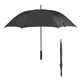 aerial view a solid black 60 arc ultra lightweight umbrella, image 1 of 2