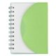 aerial view a frosted lime green mini spiral notebook, image 1 of 2