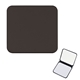 aerial view a solid black compact mirror with dual magnification, image 1 of 4