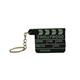 aerial view a black hollywood clapboard style keyring, image 1 of 3