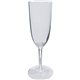 a clear 7 oz standard stem plastic champagne flute