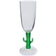 a cactus 7 oz novelty stem plastic champagne flute