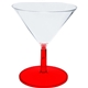 a red 2 oz plastic martini sampler
