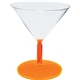 a orange 2 oz plastic martini sampler