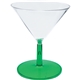 a green 2 oz plastic martini sampler