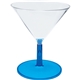 a blue 2 oz plastic martini sampler