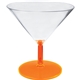 a orange 3 oz plastic martini sampler