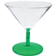a green 3 oz plastic martini sampler