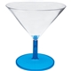a blue 3 oz plastic martini sampler