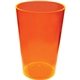 a orange 16 oz plastic pint cup