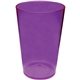 a purple 16 oz plastic pint cup