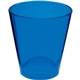 a blue 1.5 oz plastic standard shot glass