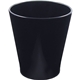 a black 1.5 oz plastic standard shot glass
