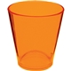 a orange 1.5 oz plastic standard shot glass