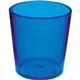 a blue 2 oz colored styrene shot glass