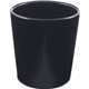 a black 2 oz colored styrene shot glass