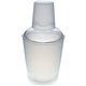 a frosted 12 oz 3 piece plastic cocktail shaker