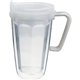 a natural 16 oz thermal travel mug with decal - plastic