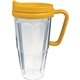 a goldenrod 24 oz thermal travel mug with decal - plastic